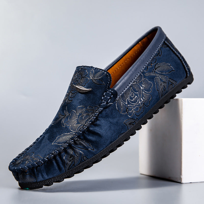 Wyatt | Floral Leather Loafers