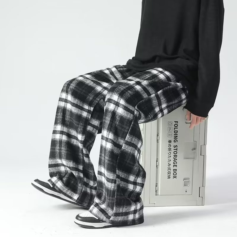 Diego® | Plaid Wide-Leg Joggers
