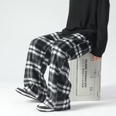 Diego® | Plaid Wide-Leg Joggers
