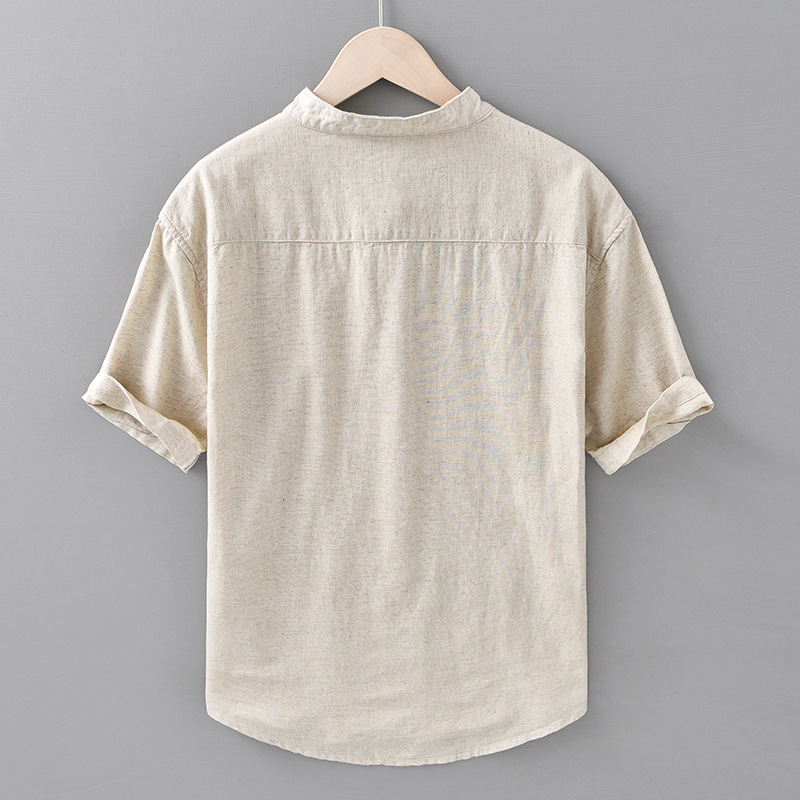 Asher | Calypso Henley Linen Shirt