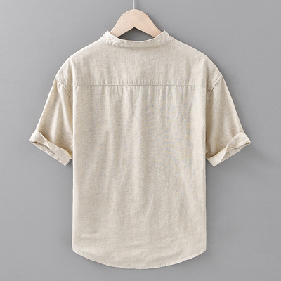 Asher | Calypso Henley Linen Shirt