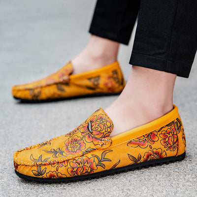 Wyatt | Floral Leather Loafers