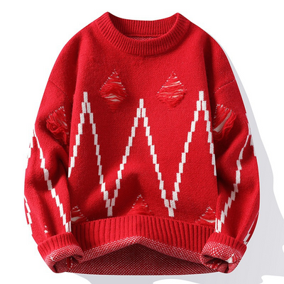 Palmiro® | Alpine Pixel Thick Sweater