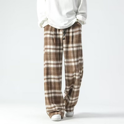 Diego® | Plaid Wide-Leg Joggers