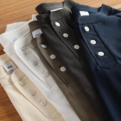 Evaristo® | 3-button Crewneck Pullover