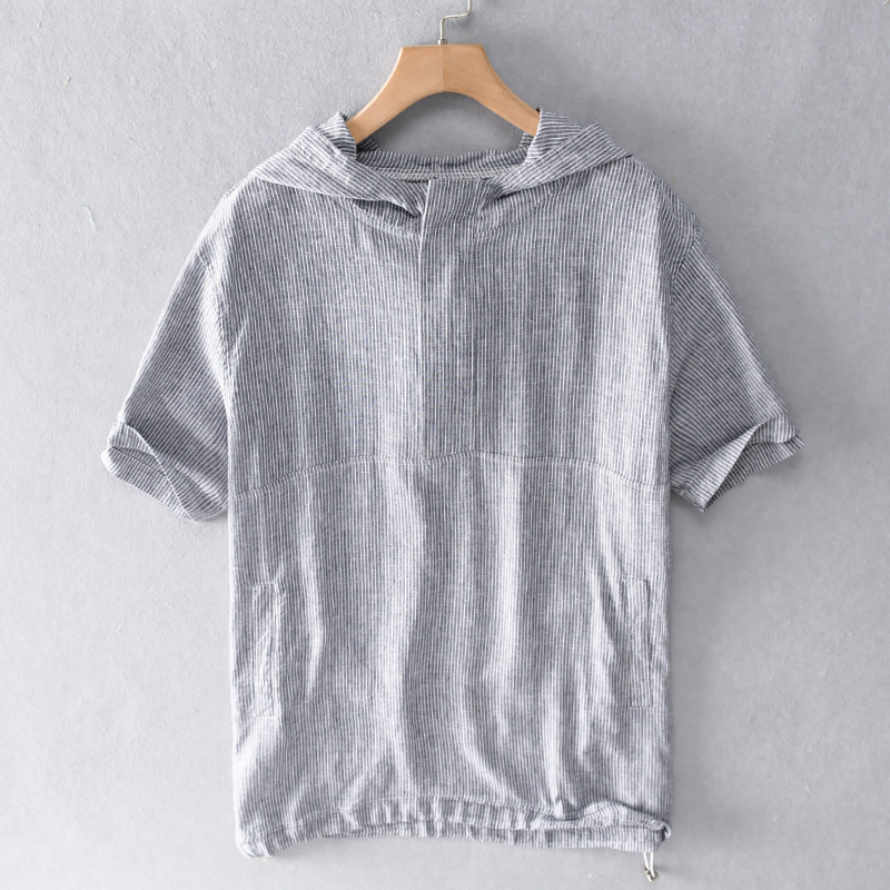 Ezra | Evercrest Linen Hoodie Shirt