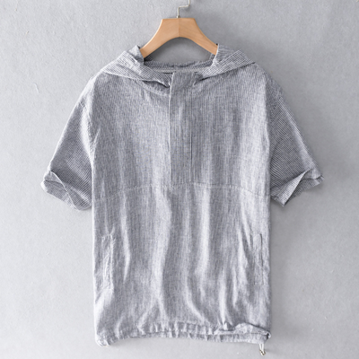 Ezra | Evercrest Linen Hoodie Shirt