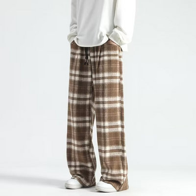 Diego® | Plaid Wide-Leg Joggers
