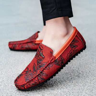 Wyatt | Floral Leather Loafers