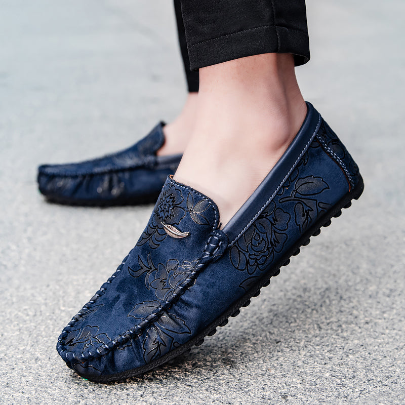Wyatt | Floral Leather Loafers