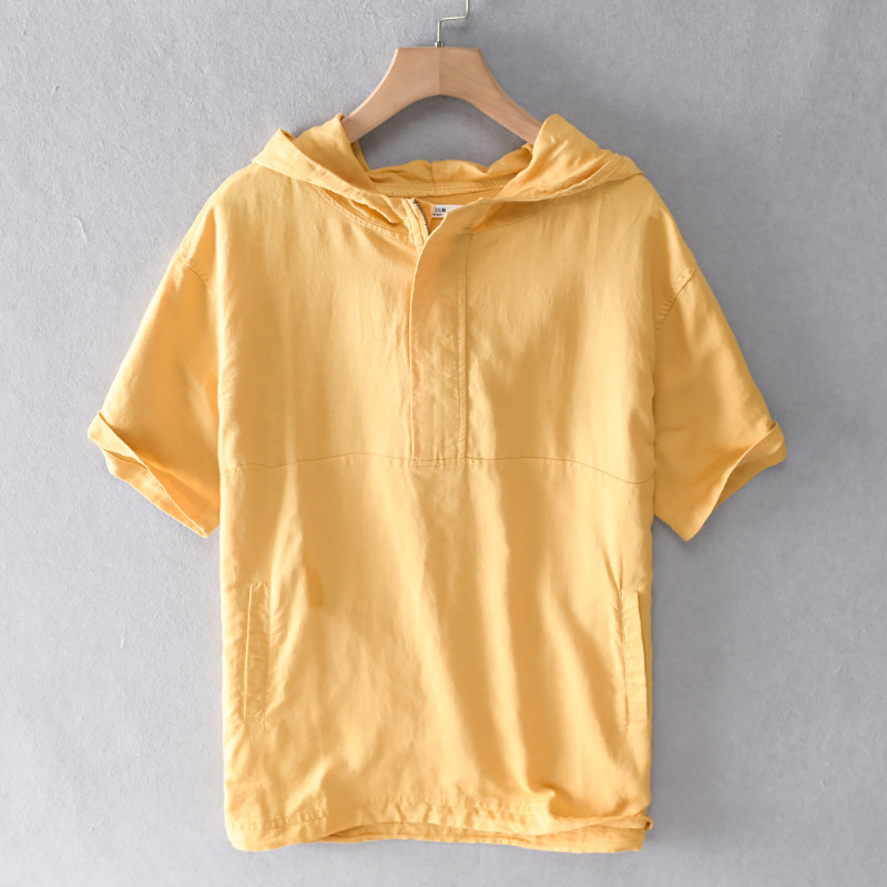 Ezra | Evercrest Linen Hoodie Shirt