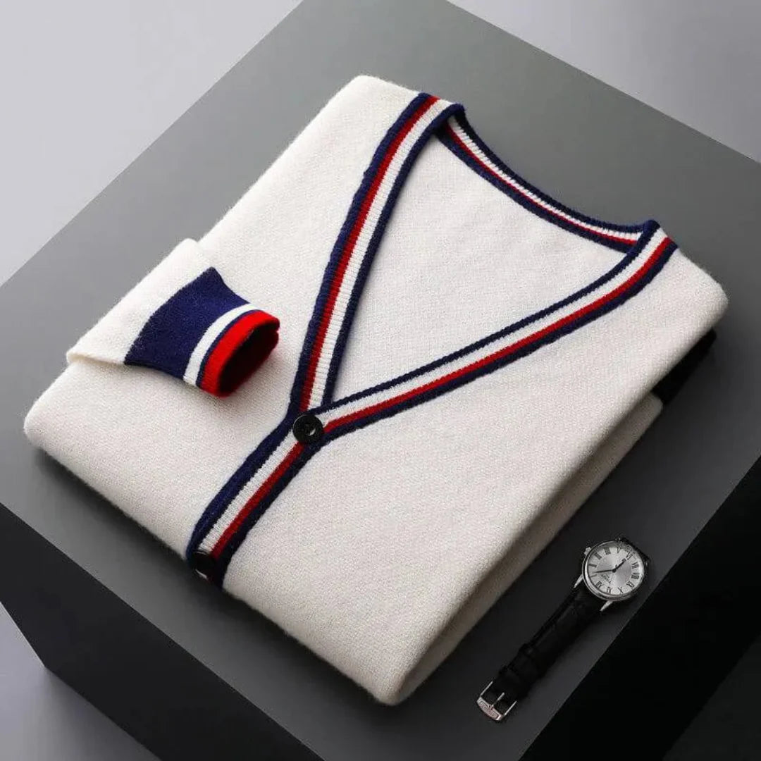 Desiderio | Neck Wool Cardigan