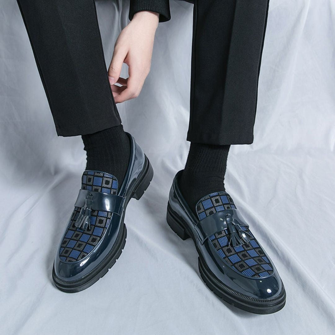 Corbin | Maximilian Luxe Checkered Loafers