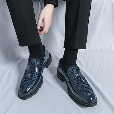 Corbin | Maximilian Luxe Checkered Loafers