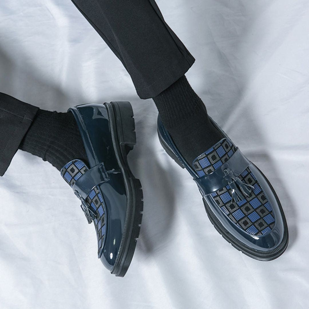 Corbin | Maximilian Luxe Checkered Loafers