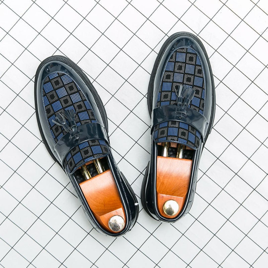 Corbin | Maximilian Luxe Checkered Loafers