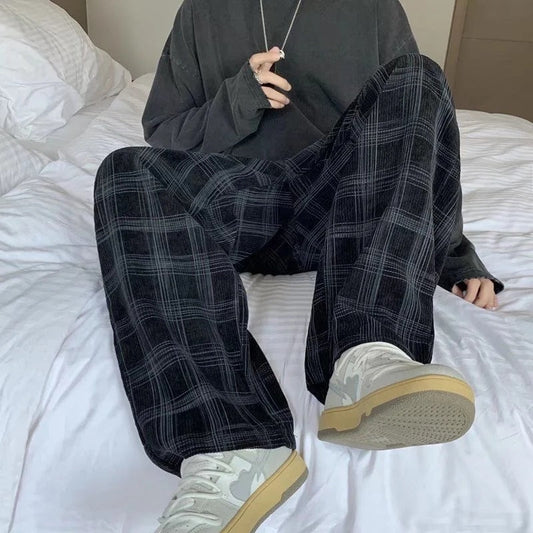 Flavio® | Corduroy Checked Baggy Pants