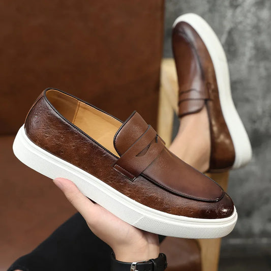 Kai® | Stylish Low Shoes Made Of Embossed Leather