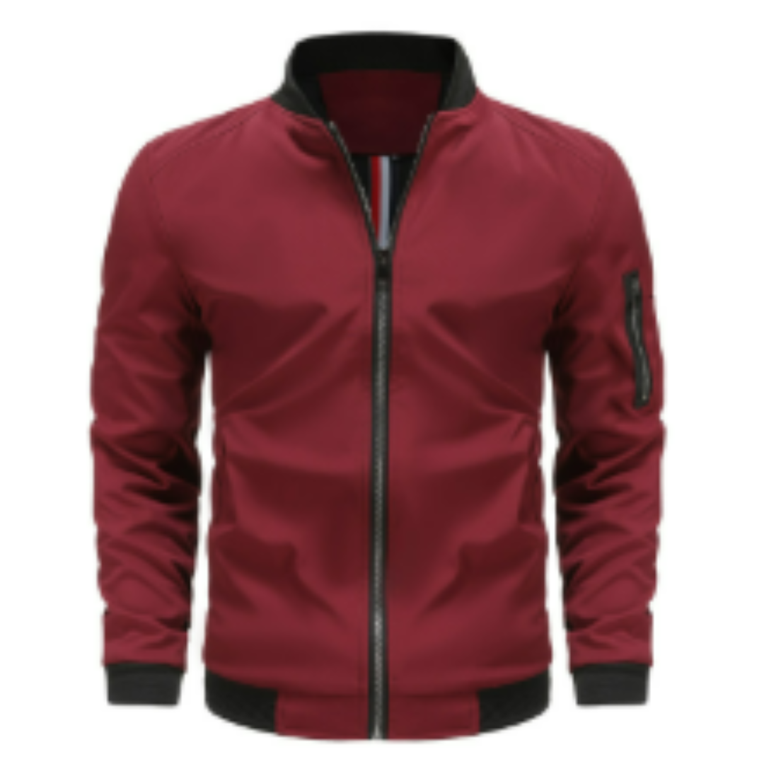 Florentino® | Men’s Bomber Jacket With Zip Front Design