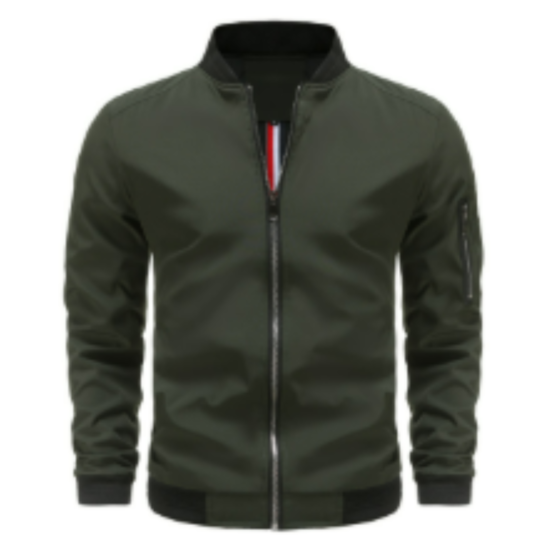 Florentino® | Men’s Bomber Jacket With Zip Front Design