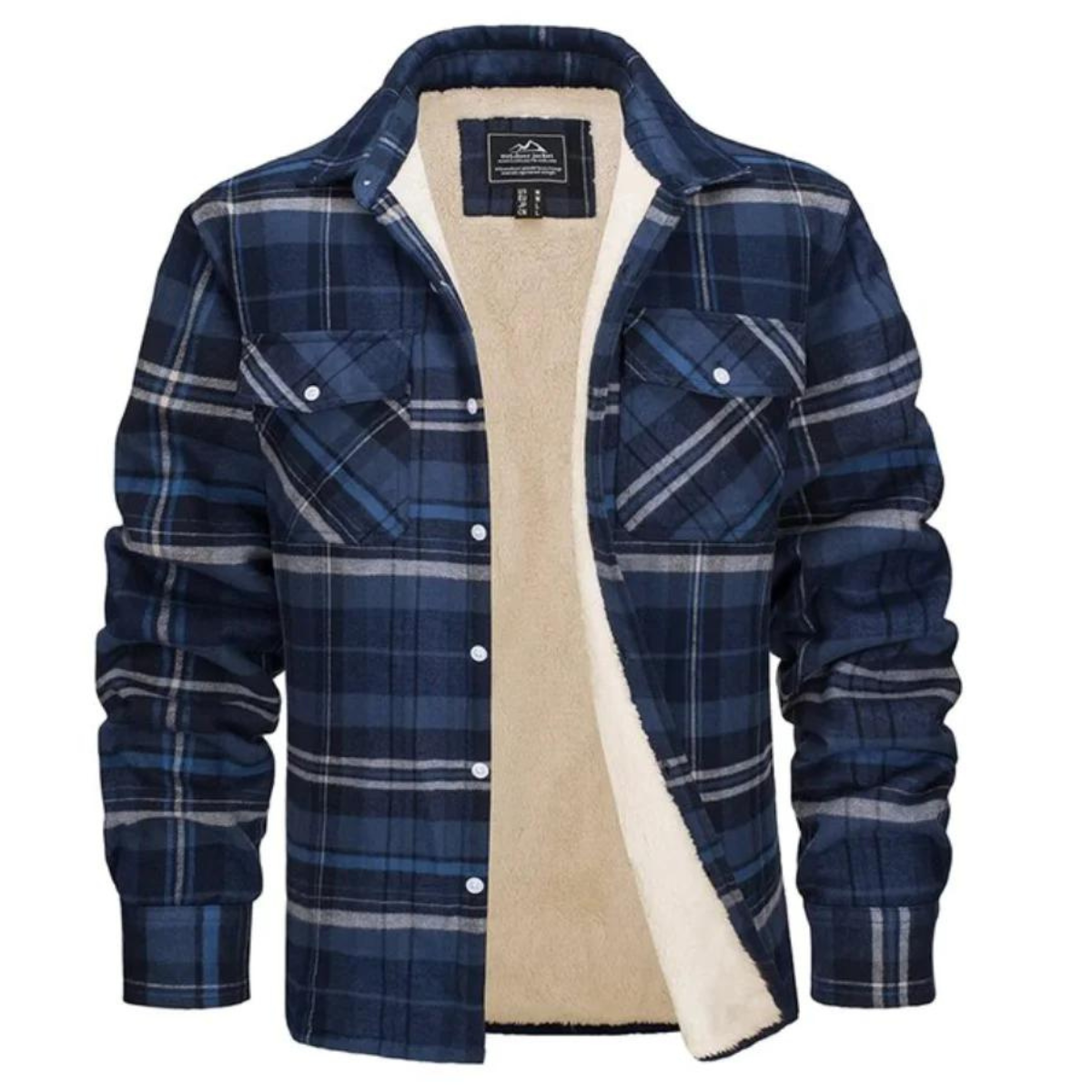 Felicio® | Men’s Fleece Jacket With Check Pattern