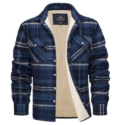 Felicio® | Men’s Fleece Jacket With Check Pattern