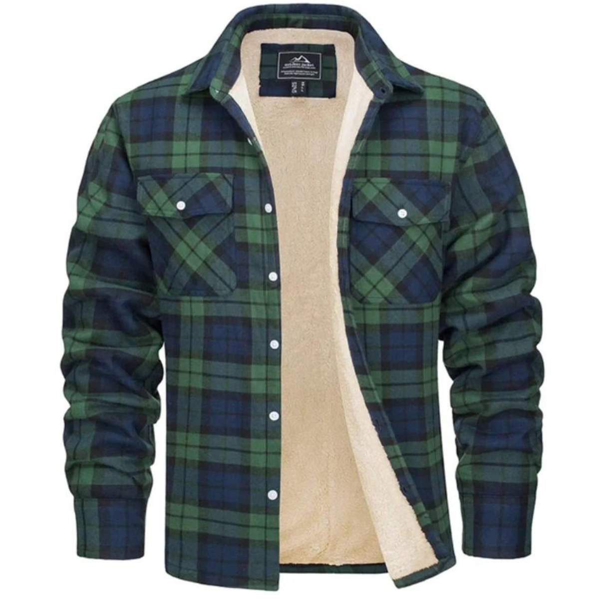 Felicio® | Men’s Fleece Jacket With Check Pattern