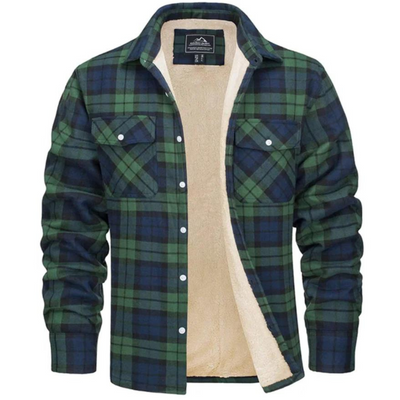 Felicio® | Men’s Fleece Jacket With Check Pattern