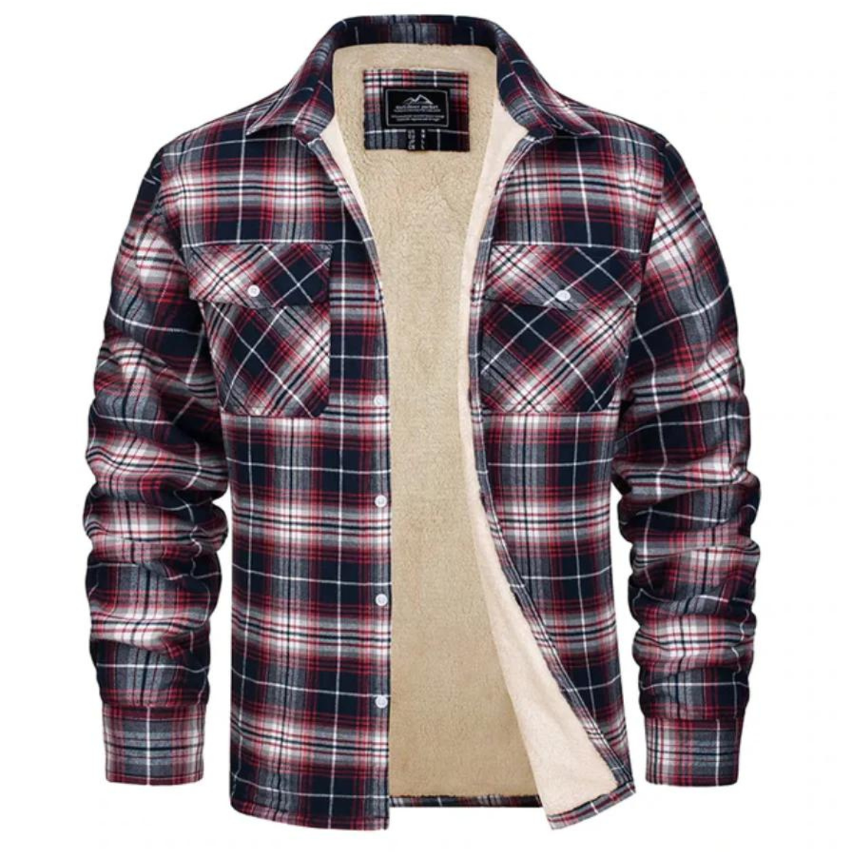 Felicio® | Men’s Fleece Jacket With Check Pattern