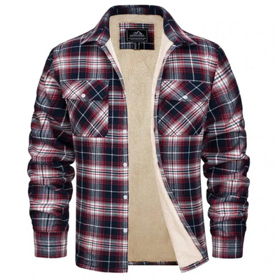 Felicio® | Men’s Fleece Jacket With Check Pattern