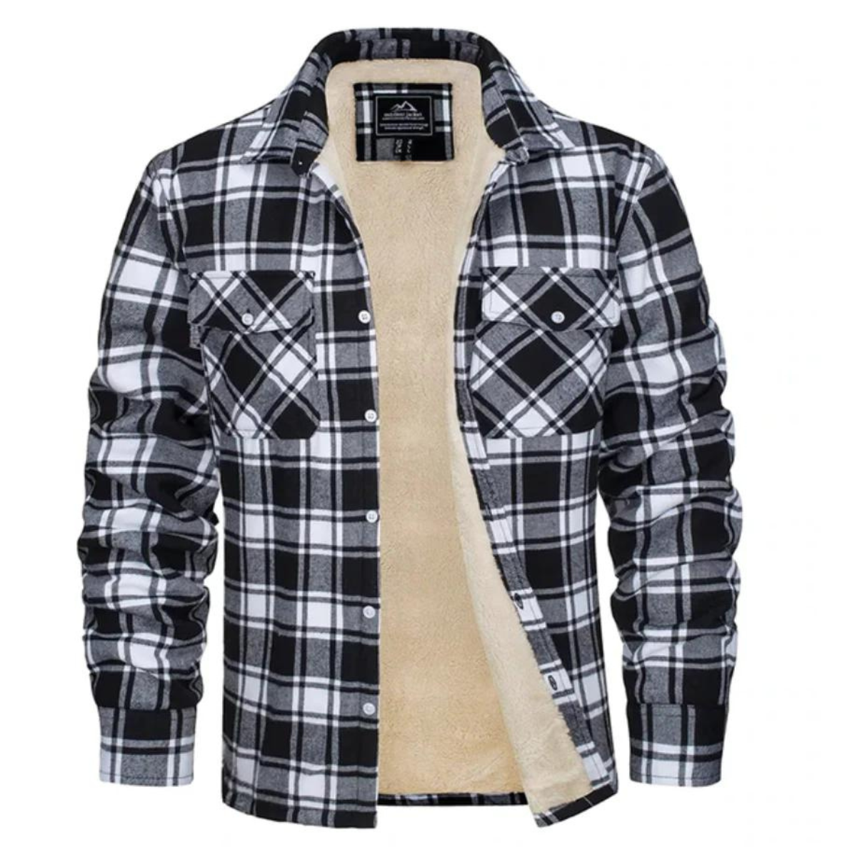 Felicio® | Men’s Fleece Jacket With Check Pattern
