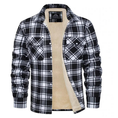 Felicio® | Men’s Fleece Jacket With Check Pattern
