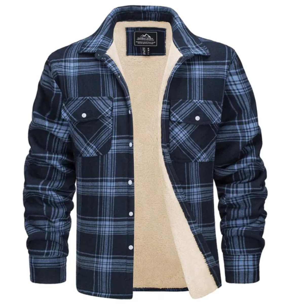 Felicio® | Men’s Fleece Jacket With Check Pattern