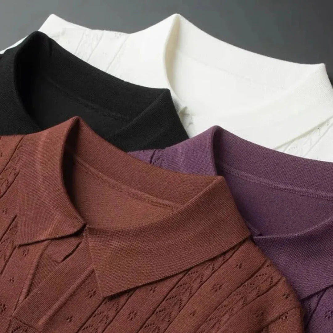Erick | Milan Textured Knit Polo Shirt