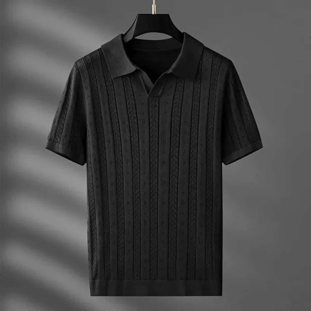 Erick | Milan Textured Knit Polo Shirt