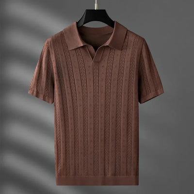 Erick | Milan Textured Knit Polo Shirt