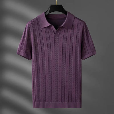 Erick | Milan Textured Knit Polo Shirt