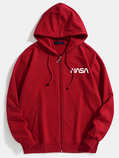 Nash | Nasa Print Zip Through Hoodie