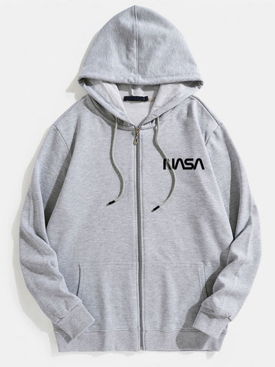 Nash | Nasa Print Zip Through Hoodie