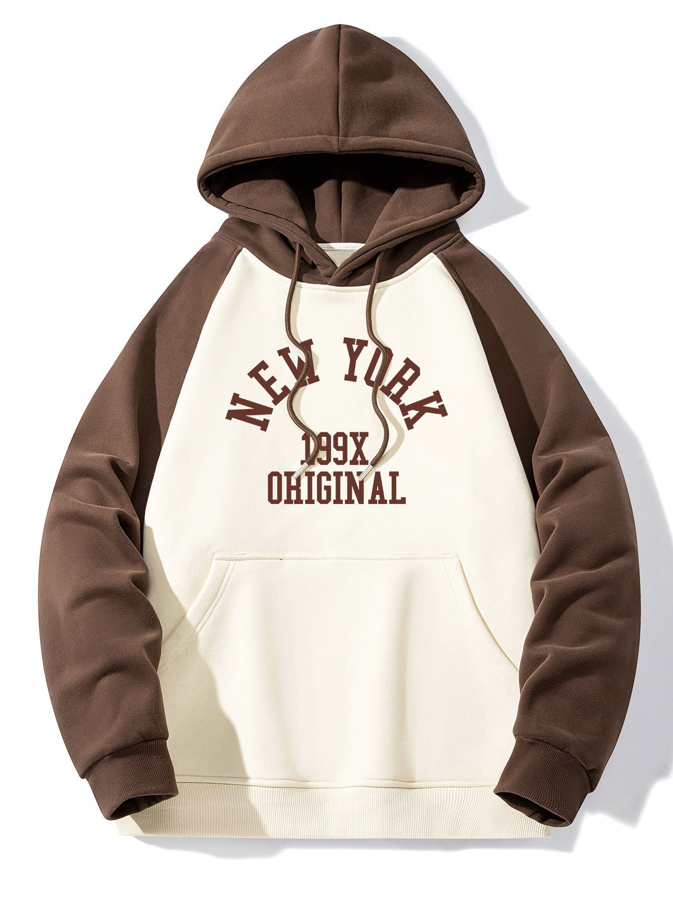 Jeremy | New York Print Pactchwork Raglan Hoodie