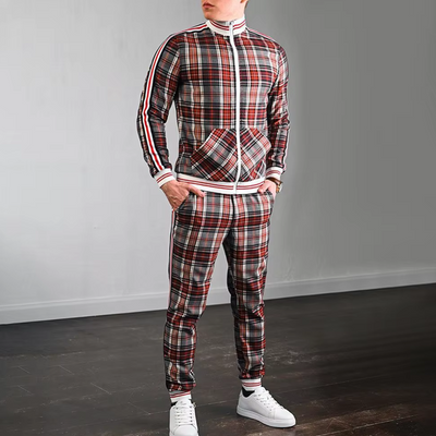 Tadeo® | Stylish checked tracksuit for men