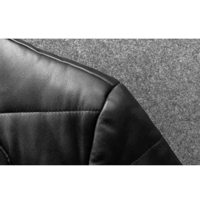 Teón | Warm men's leather jacket with stand-up collar - Lined and modern