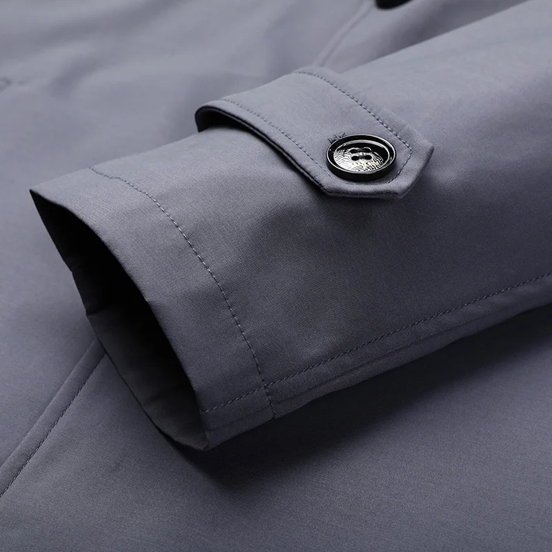 Otis | Elegant men's trench coat – classic coat with shoulder details