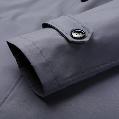 Otis | Elegant men's trench coat – classic coat with shoulder details