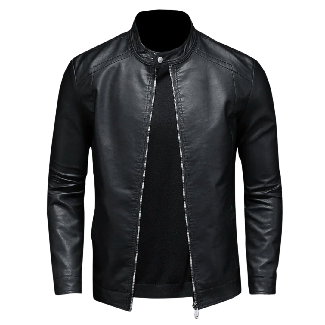 Mati | Men's genuine leather biker jacket - classic cut