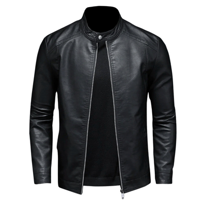Mati | Men's genuine leather biker jacket - classic cut