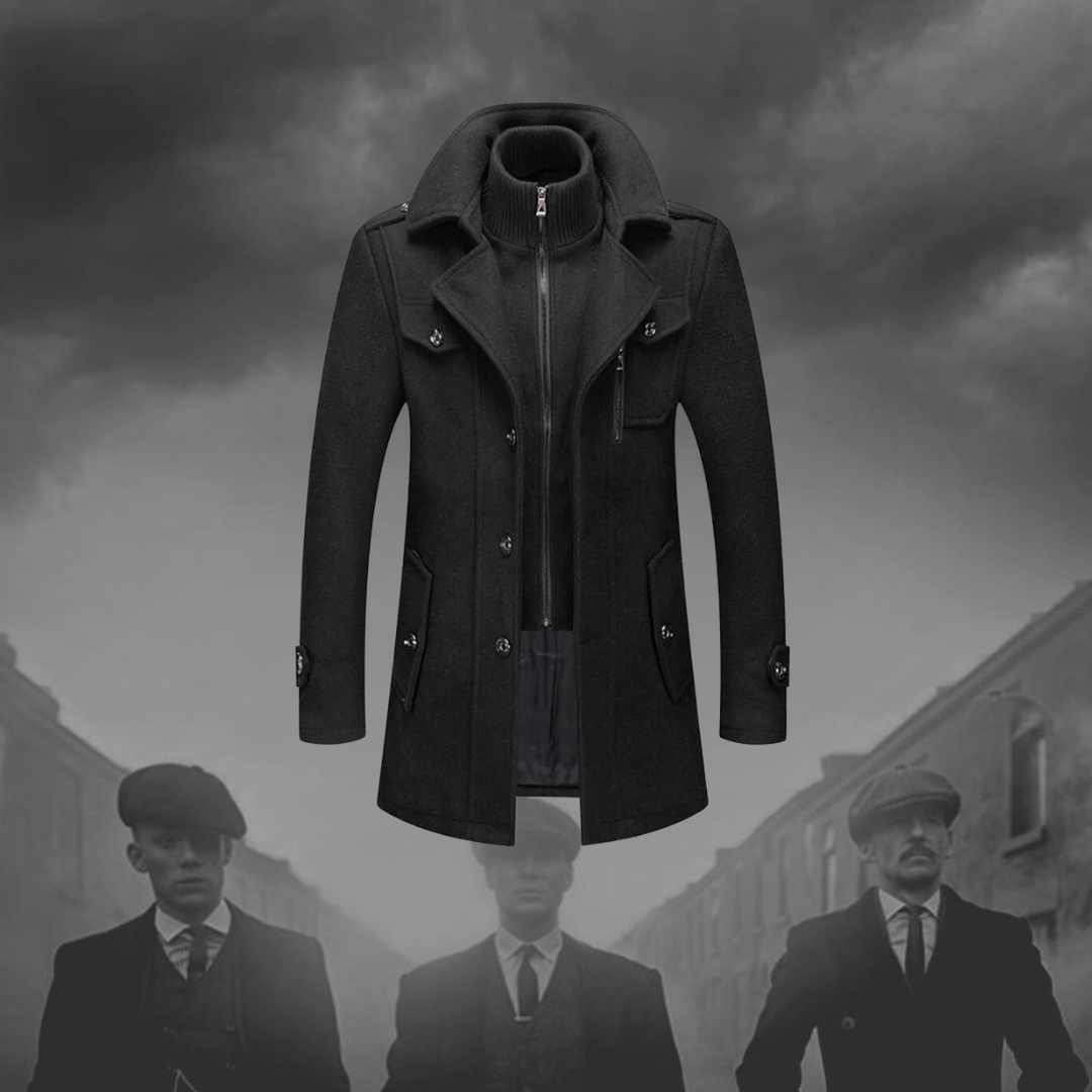Eulises | Men's double-layered coat with high collar
