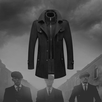 Eulises | Men's double-layered coat with high collar