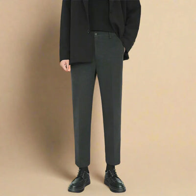 Higinio | Noah Cropped Slim Fit Tailored Trousers