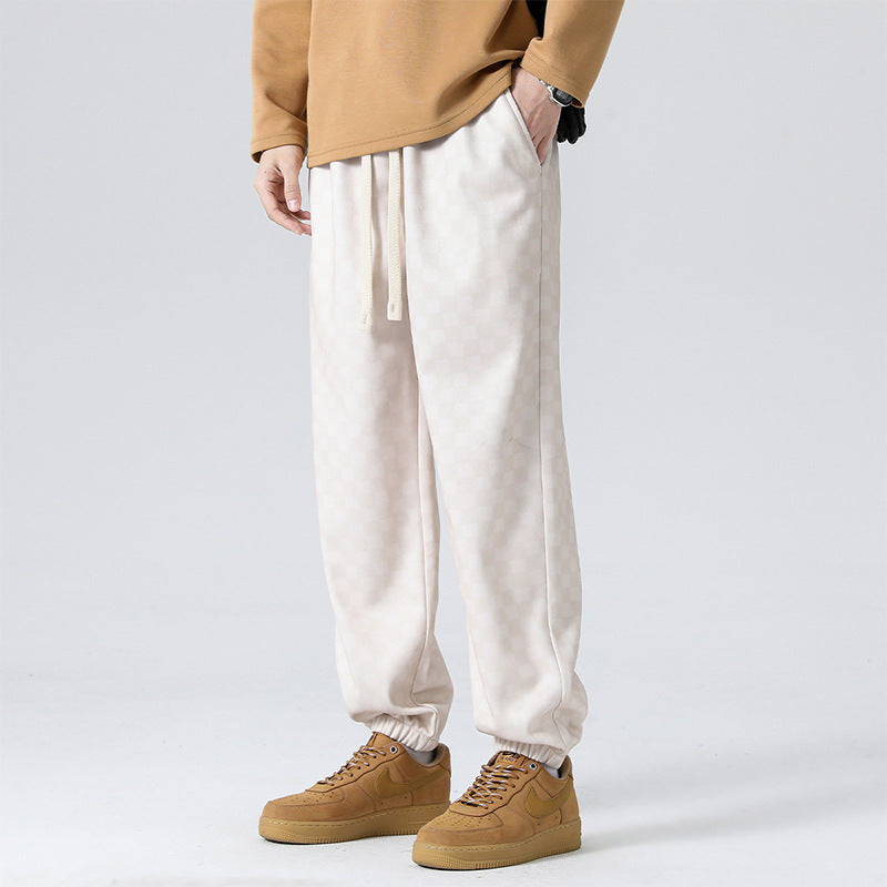 Gabino® | Checkered Corduroy Sweatpants
